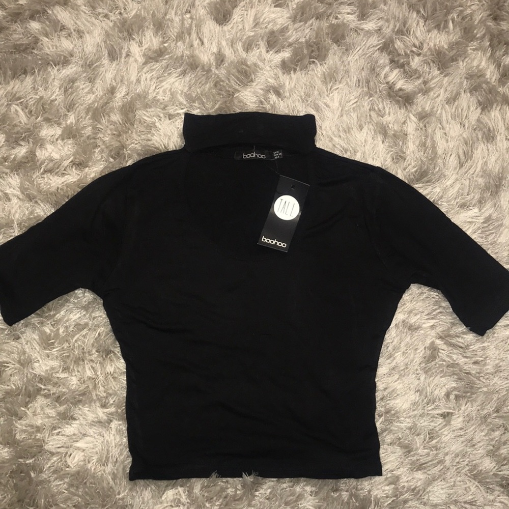 🆕Black, choker crop-top